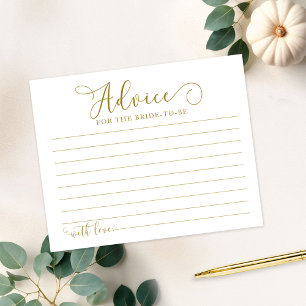 Cartes de conseils pour une Baby Shower de mariage