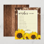 Cartes de conseils rustiques pour bébé pour une ba (Devant / Derrière)