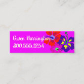 Cartes de contact à profil d'Hibiscus gras (Devant)