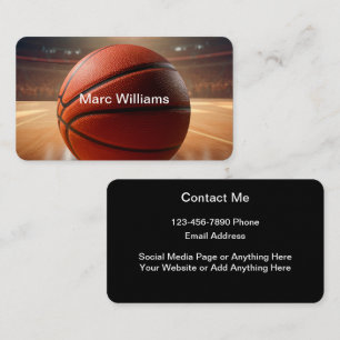 Cartes de contact à thème basket-ball
