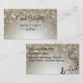 Cartes de contact du chanteur vocaliste (Devant / Derrière)