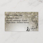 Cartes de contact du chanteur vocaliste (Dos)