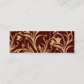 Cartes de contact Elegant Maroon & Gold Flouring (Dos)