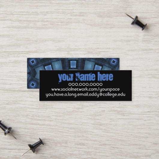 Cartes de contact personnelles Blue Moving (Devant/Arrière en situation)