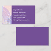 Cartes de contact personnelles pour dames Florple (Devant / Derrière)