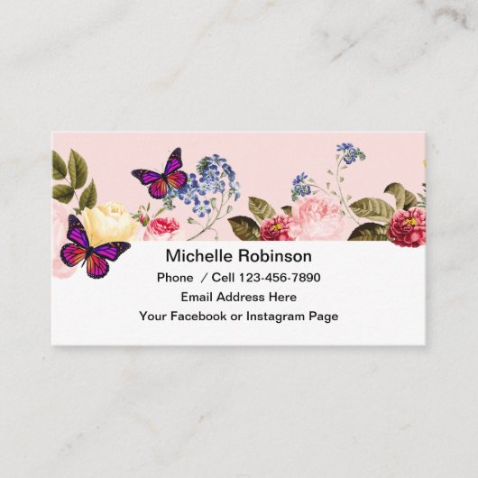 Cartes de contact pour les réseaux sociaux simples (Devant)