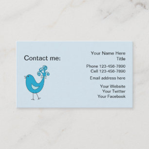 Cartes de contact sur les médias sociaux