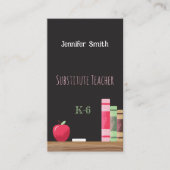 Cartes de Contact Verticales de Sous-Enseignant En (Devant)