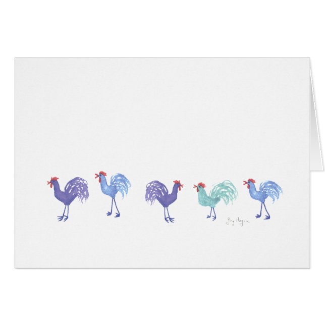 Cartes de coqs (Devant horizontal)