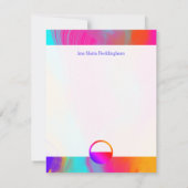 Cartes de correspondance couleur abstraite jaune f (Dos)