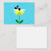 Cartes de correspondance Daisy sur fond bleu (Devant / Derrière)