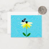 Cartes de correspondance Daisy sur fond bleu (Devant/Arrière en situation)