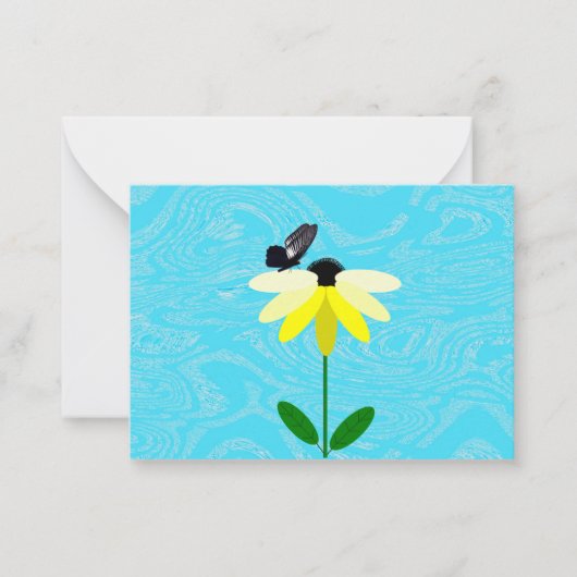 Cartes de correspondance Daisy sur fond bleu (Devant)