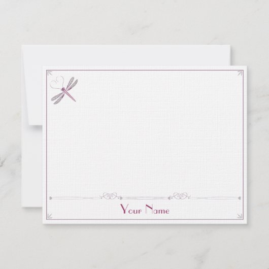 Cartes de correspondance de libellule (Devant)