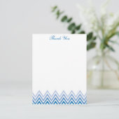 Cartes de correspondance dégradé bleu chic à chevr (Debout devant)