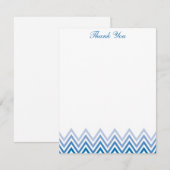 Cartes de correspondance dégradé bleu chic à chevr (Devant / Derrière)