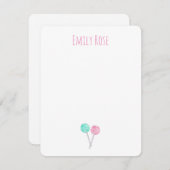 Cartes de correspondance en aquarelle personnalisé (Devant / Derrière)