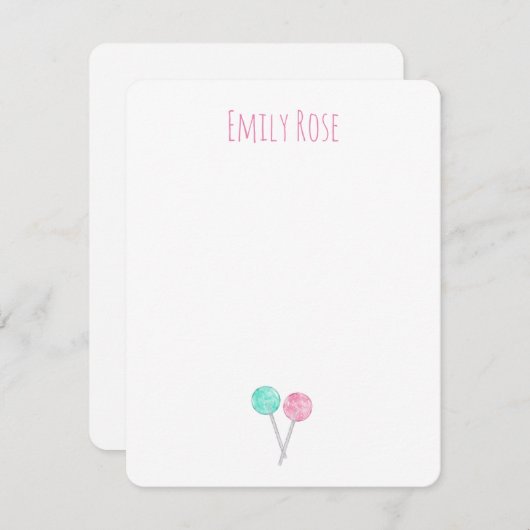 Cartes de correspondance en aquarelle personnalisé (Devant / Derrière)