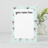 Cartes de correspondance personnalisées avec ours  (Debout devant)