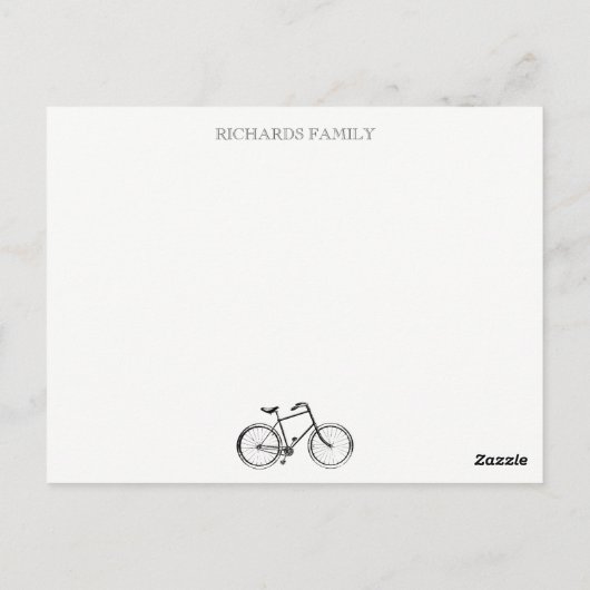 Cartes de correspondance pour vélos (Dos)