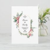 Cartes de couche plates faire-part de mariage (Debout devant)