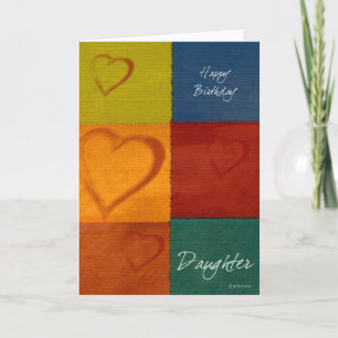 Cartes de couleur et de coeur Carte d'anniversaire