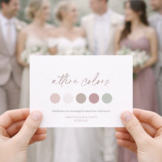 Cartes de couleurs de tenue à monogramme floral