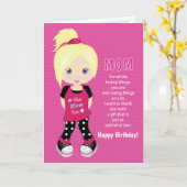 Cartes de coupons d'anniversaire pour maman - Cart (Fleur jaune)