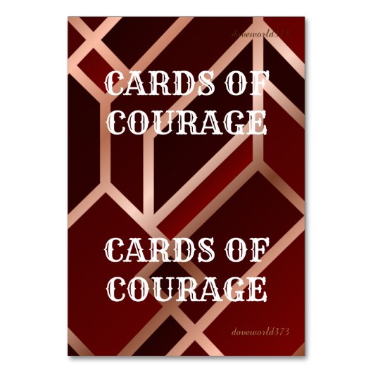 Cartes de courage pour le jeu (Par défaut)