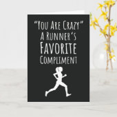 Cartes de course à pied drôles Coureur de marathon (Fleur jaune)