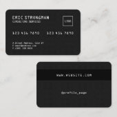 Cartes de crédit de style carbone  (Devant / Derrière)