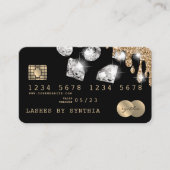Cartes de crédit Diamants Or Styled (Devant)