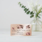 Cartes de crédit Rose stylisé Gold Lashes (Debout devant)