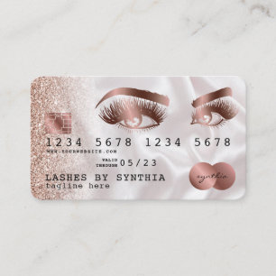 Cartes de crédit Rose stylisé Gold Lashes