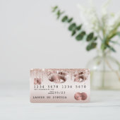 Cartes de crédit Rose stylisé Gold Lashes (Debout devant)