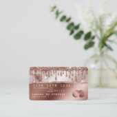Cartes de crédit Rose stylisé Gold Parties scintil (Debout devant)