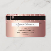 Cartes de crédit Rose stylisé Gold Parties scintil (Dos)