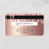 Cartes de crédit Rose stylisé Gold Parties scintil (Dos)