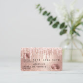 Cartes de crédit Rose stylisé Gold Parties scintil (Debout devant)