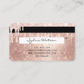 Cartes de crédit Rose stylisé Gold Parties scintil (Dos)