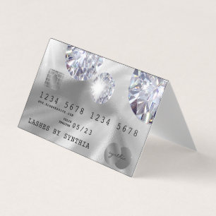 Cartes de crédit Style Silver Diamond