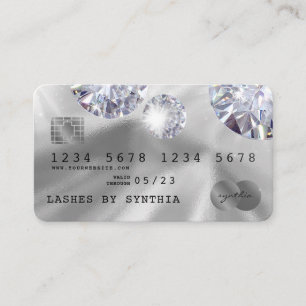 Cartes de crédit Style Silver Diamond
