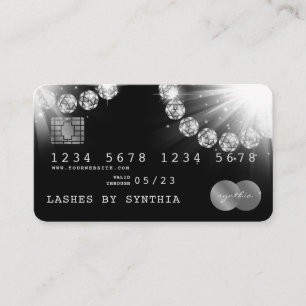 Cartes de crédit Style Silver Diamond