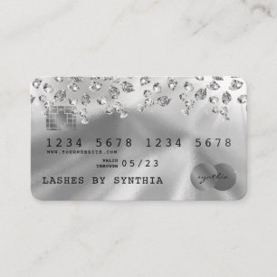 Cartes de crédit Style Silver Diamond