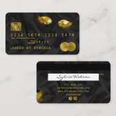 Cartes de crédit Styled Black Silk Gold (Devant / Derrière)