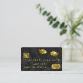 Cartes de crédit Styled Black Silk Gold (Debout devant)