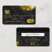 Cartes de crédit Styled Black Silk Gold (Devant / Derrière)