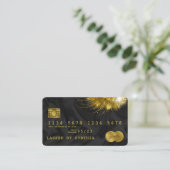 Cartes de crédit Styled Black Silk Gold (Debout devant)