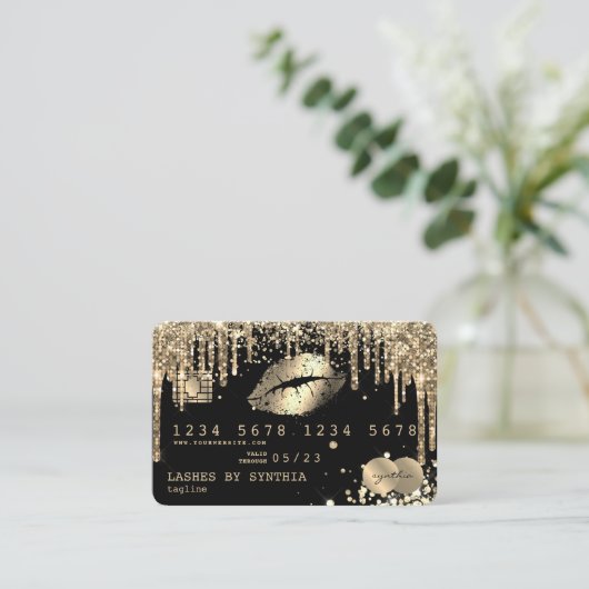 Cartes de crédit Styled Driving Gold diamants (Debout devant)