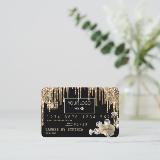 Cartes de crédit Styled Driving Gold diamants (Debout devant)